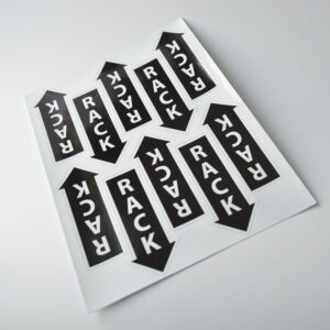 rowing boat rack sticker vertical x 10